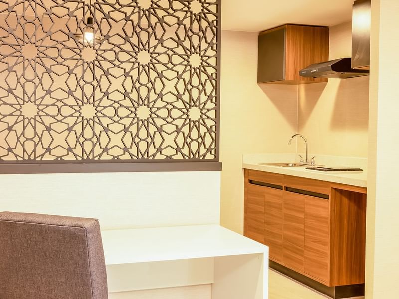 Kitchen area in Executive suite at Fiesta Americana Travelty