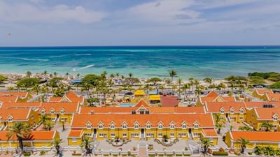 Aerail view of the hotel exterior and amenities at Amsterdam Manor Beach Resort