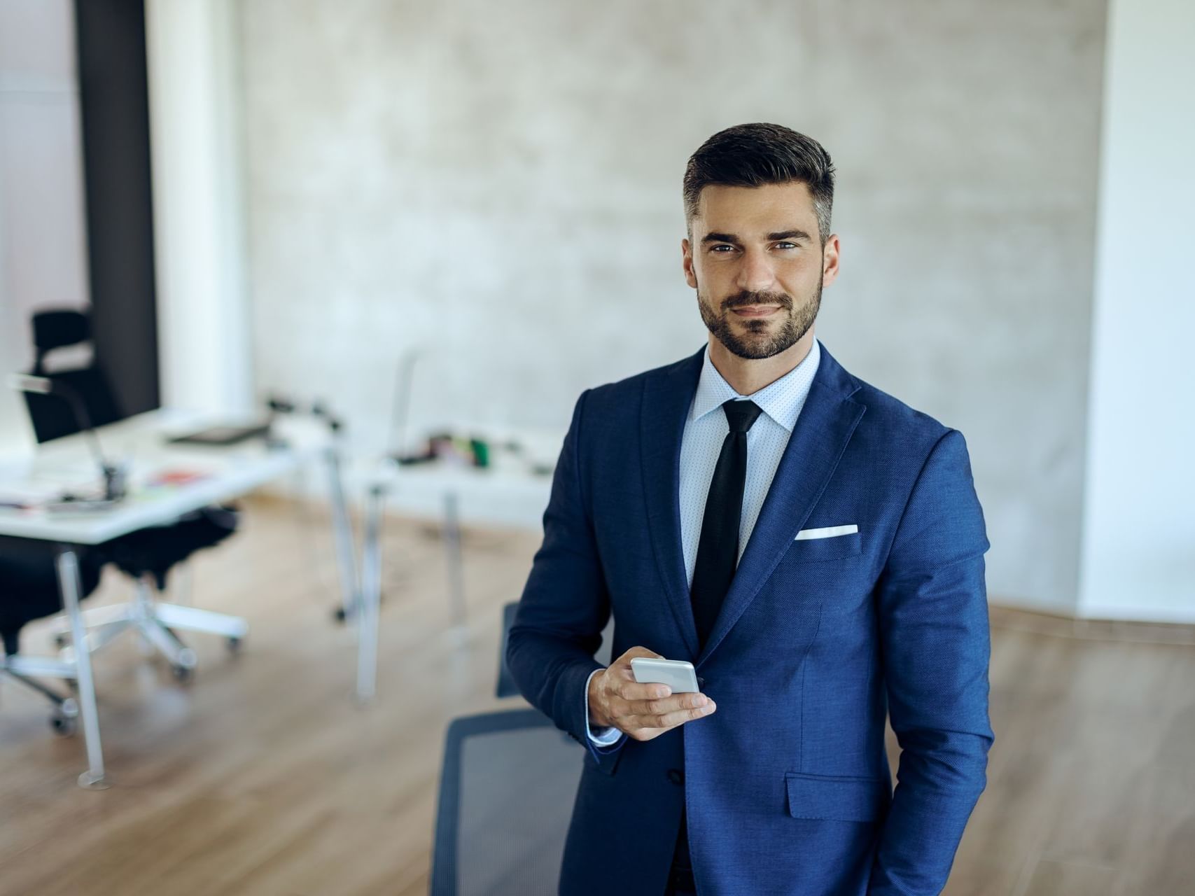 Portrait of a gentleman in a Meeting Room at Pop Art Tocancipa