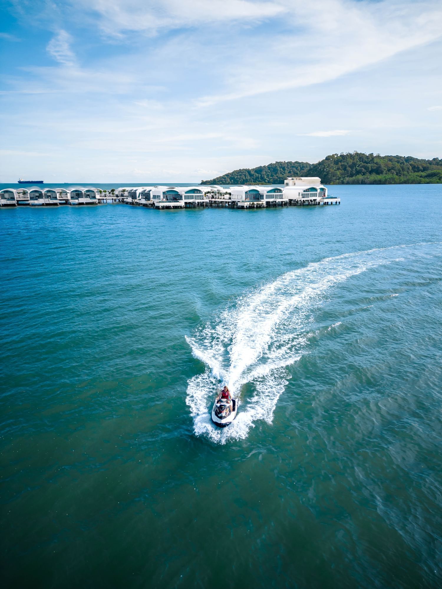 Birds eye view of jet ski - Lexis Hibiscus