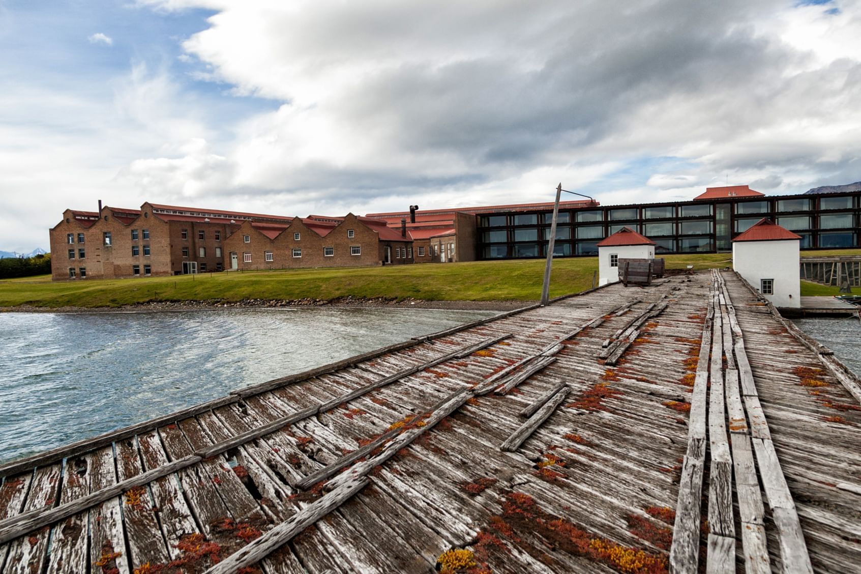 Exterior view of The Singular Patagonia from the pier