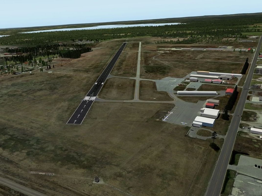 Ariel view of Wexford Country Airport near Evergreen Resort 