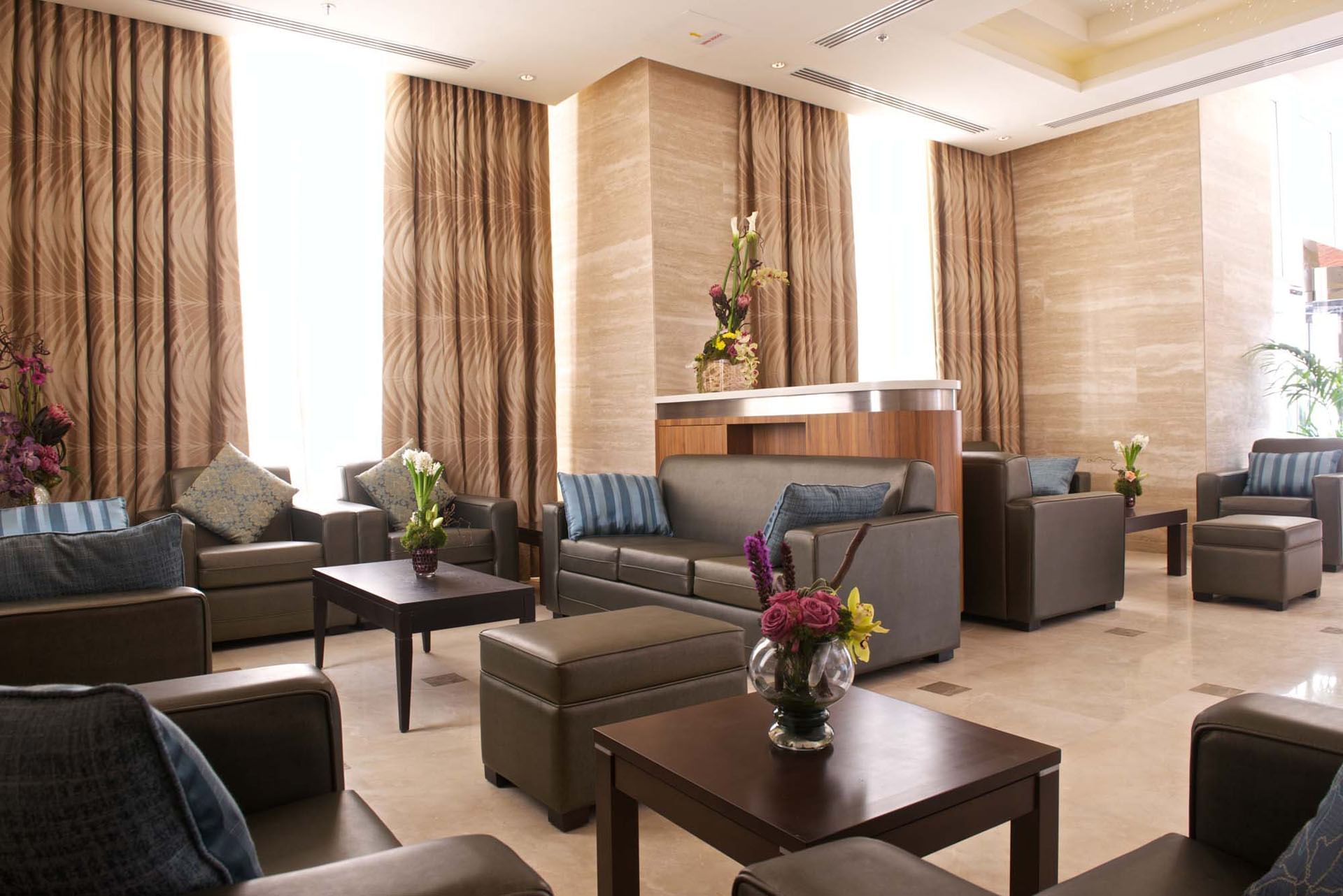 Comfortable seating in Lobby area at The Royal Riviera Hotel
