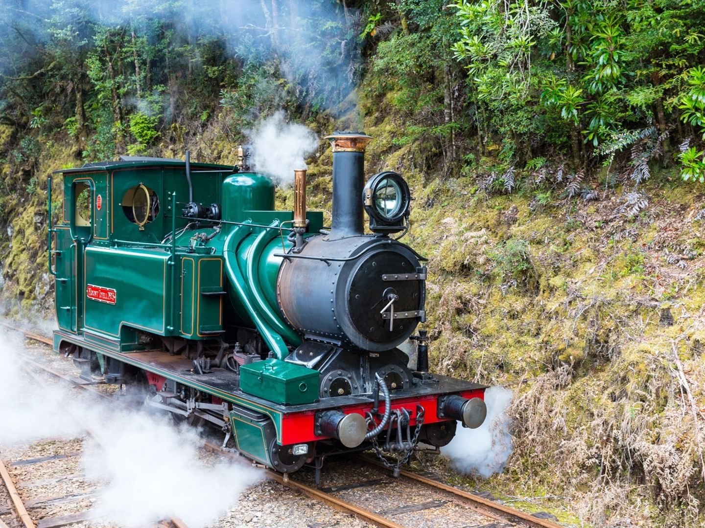 Train Engine at Wilderness Railway near Strahan Village Hotel