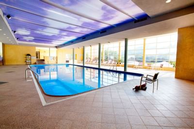 Indoor swimming pool at Honor’s Haven Retreat