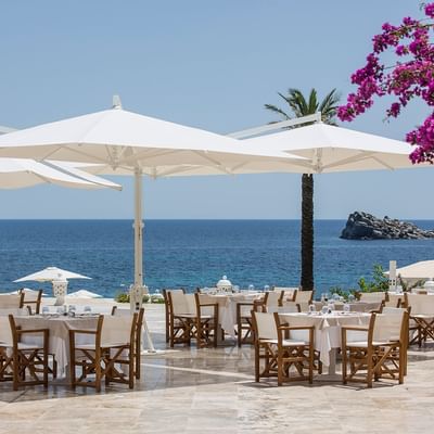 Artigiani Restaurant, Falkensteiner Hotels in sea view terrace