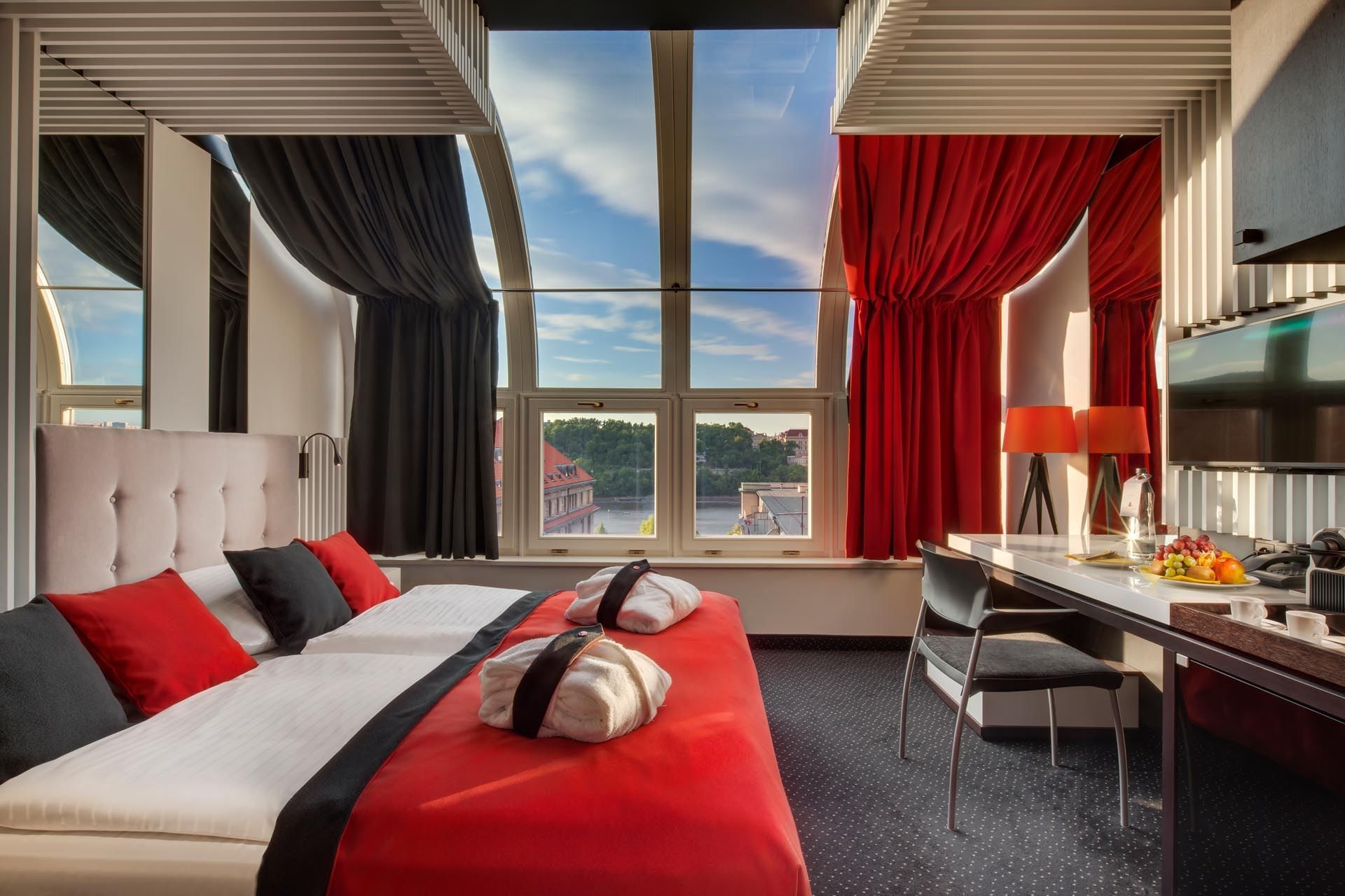 Superior Room with Panoramic Window at Hotel Clement Prague