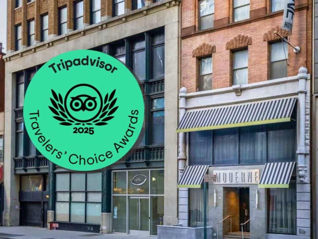 Moderne Hotel TripAdvisor Travelers Choice Award Winner