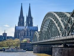 View of the Kolner dome & bridge near Rhein-Hotel St. Martin