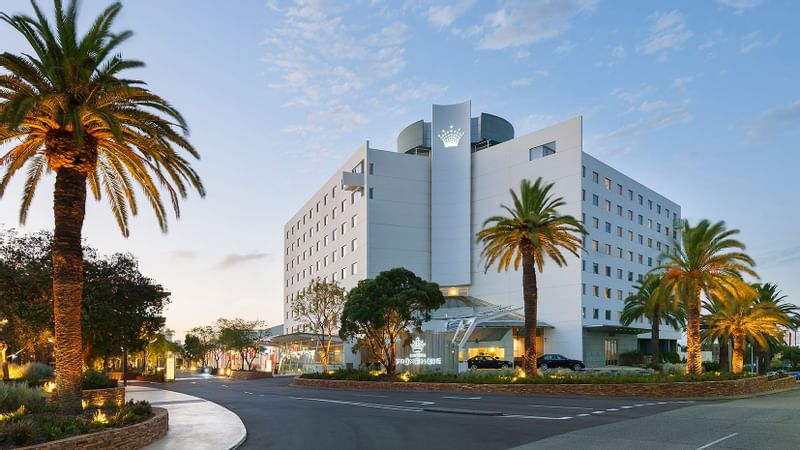 Exterior view of the driveway to Crown Promenade Melbourne
