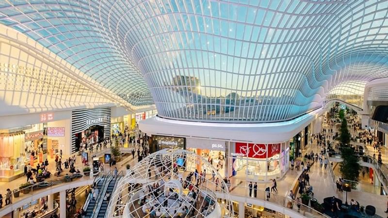 Aerial view of Chadstone shopping center near Novotel Melbourne