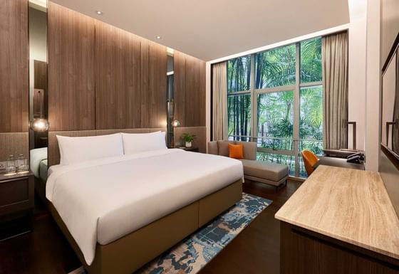 Premium executive room interior at Amara Hotel Singapore