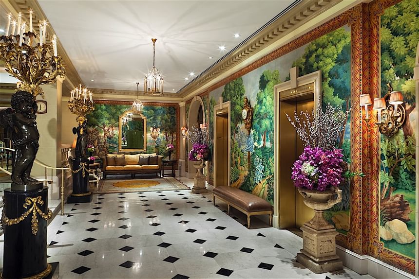 a hallway in a hotel