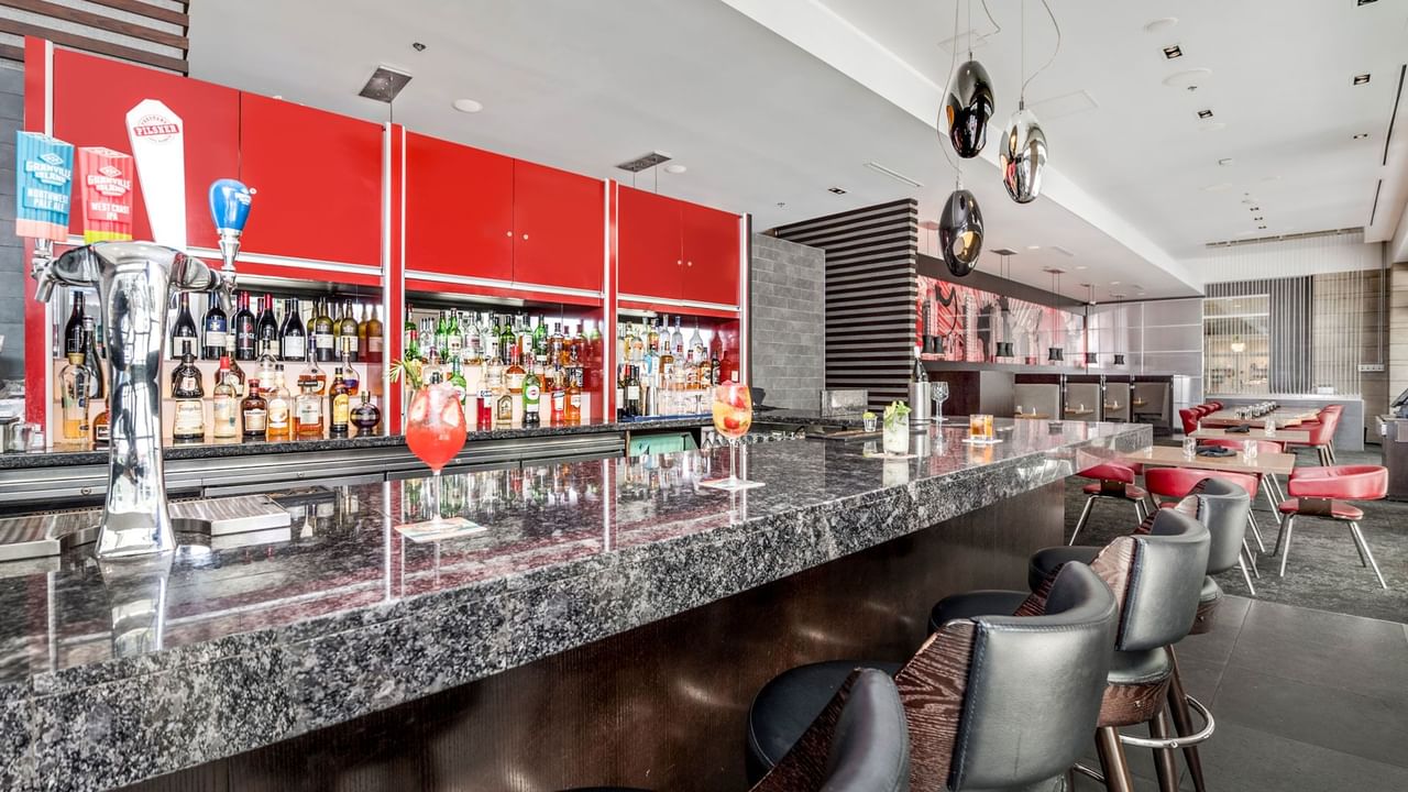 Bar area at Prestons Restaurant + Lounge