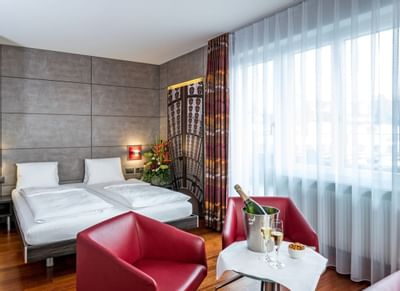 Champagne arrangements in Double Room at Hotel Sternen