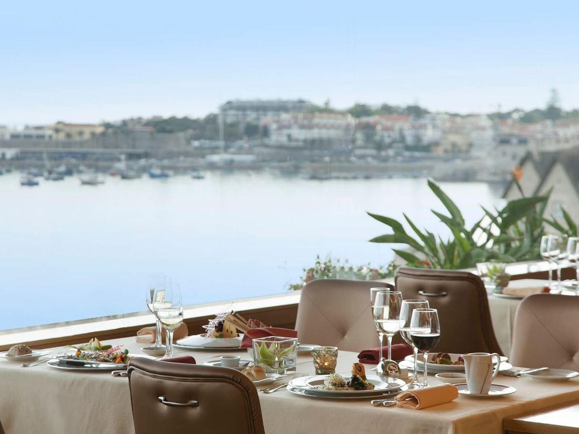 Dining table in Gourmet Restaurant at Hotel Cascais Miragem