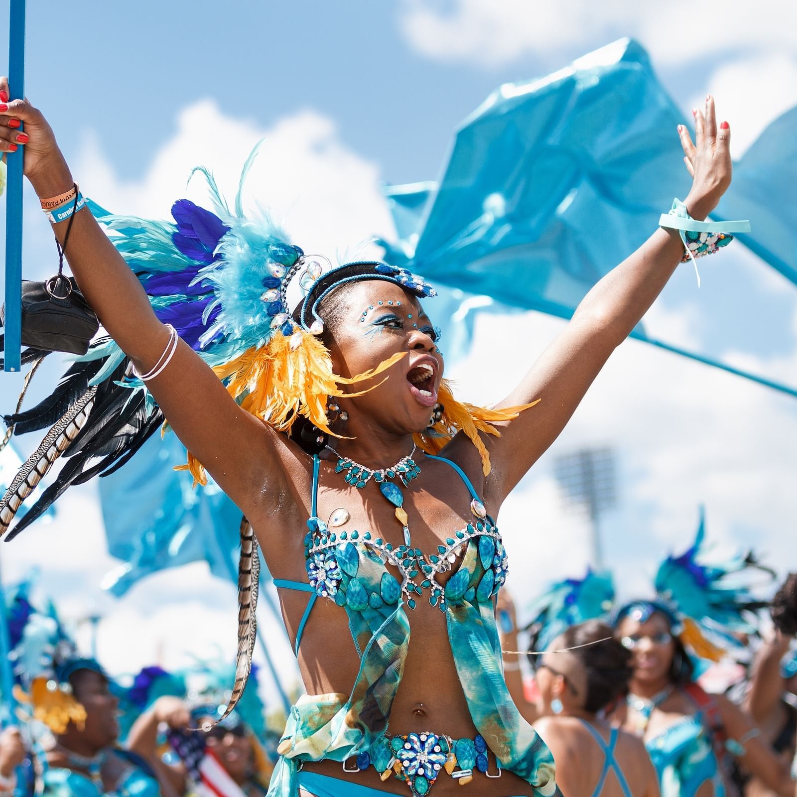 A woman dancing at the Grand Kadooment near Southern Palms