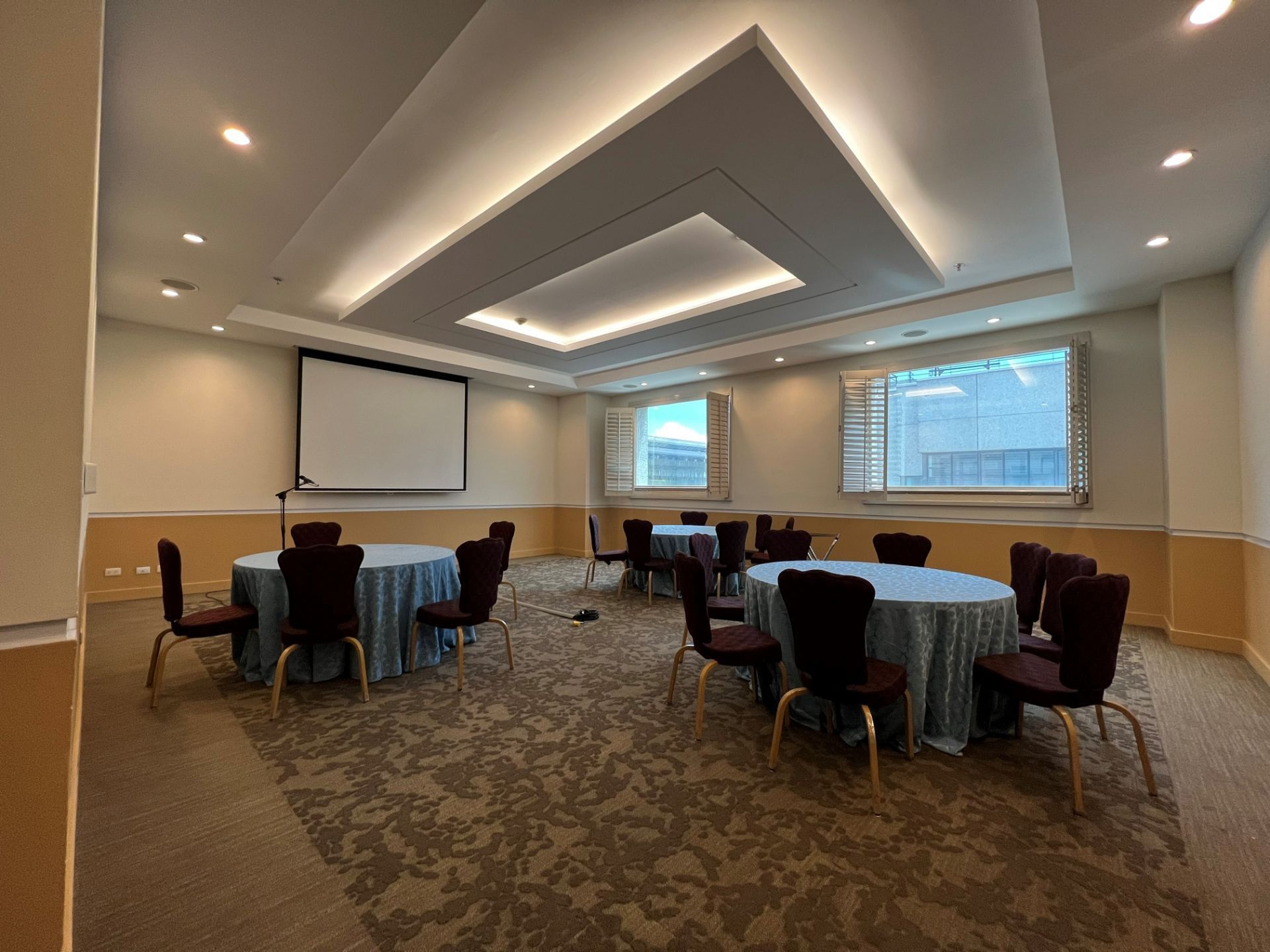 Banquet set-up in Coban Room at Tikal Futura Hotel