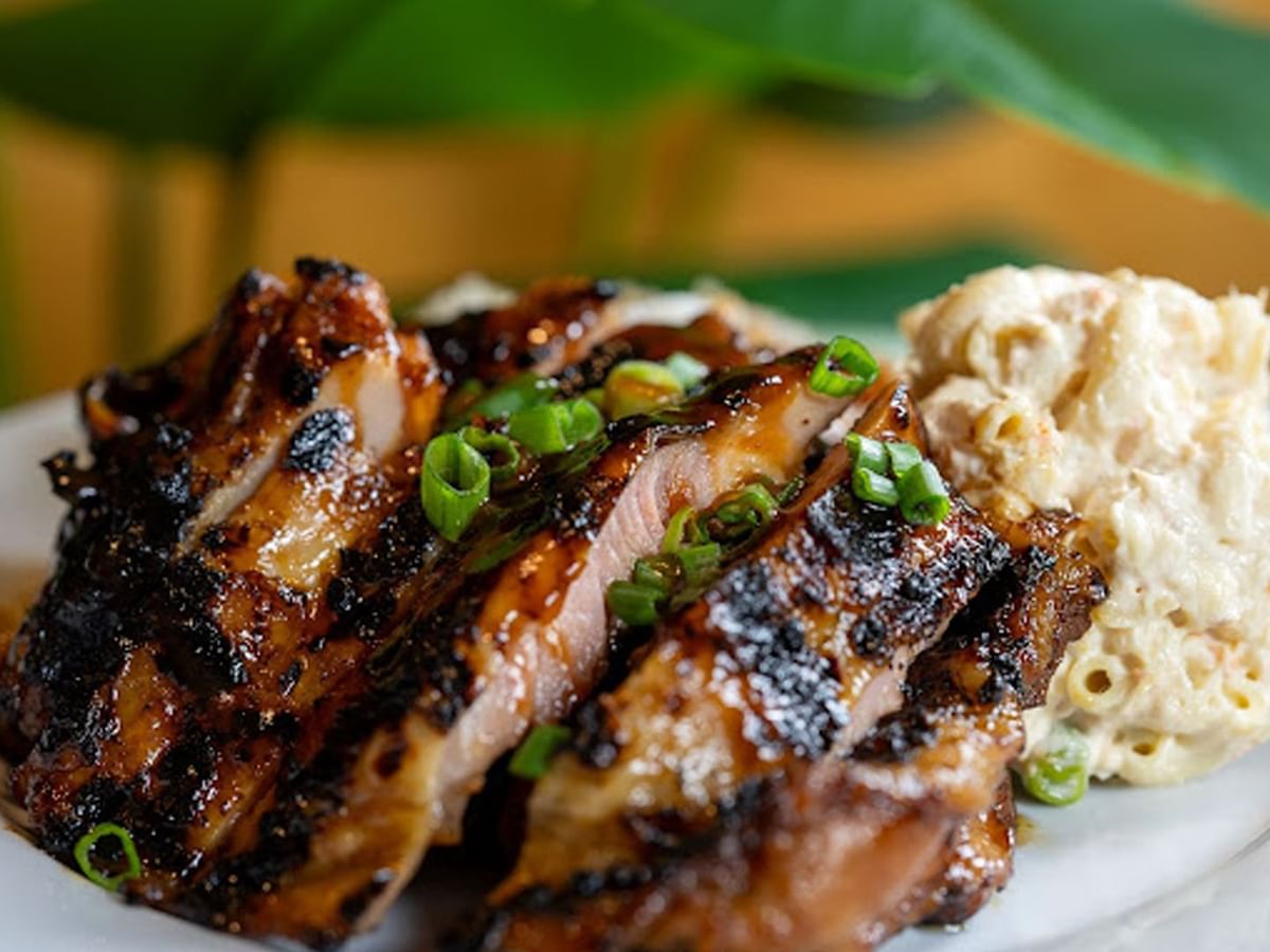 Huli huli chicken with rice