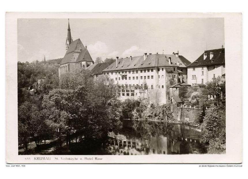 1934 - Hotel Ruze, Český Krumlov, Czech Republic