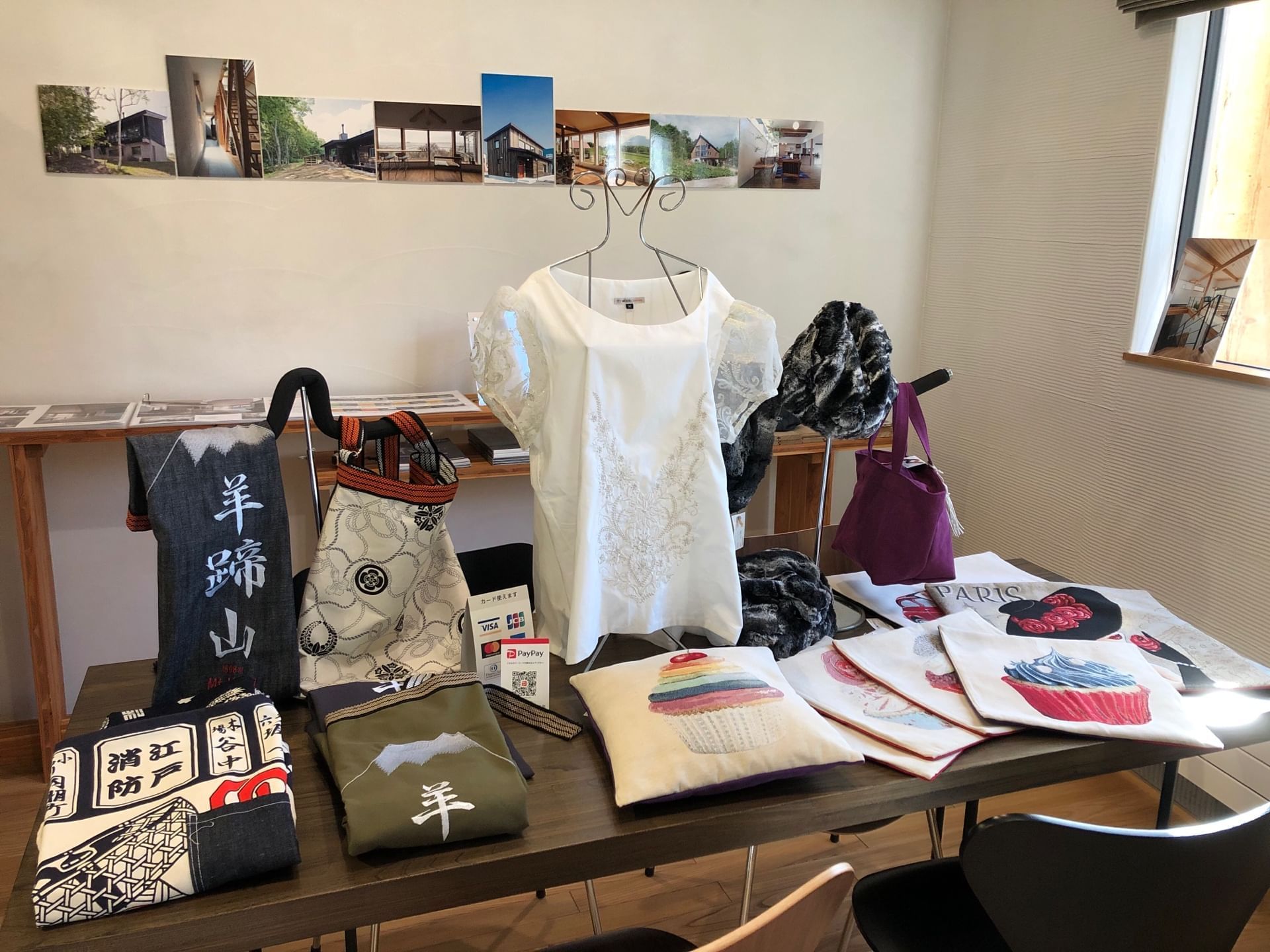 Items sold in an exhibition held at Chatrium Niseko japan