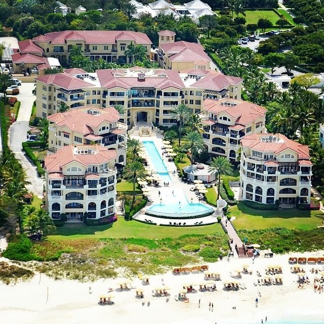 Aerial view of hotel & beach at The Somerset on Grace Bay
