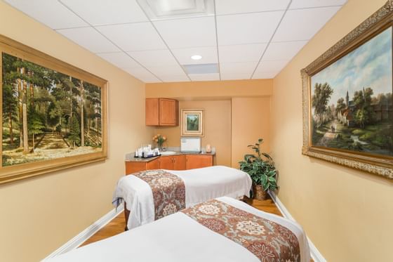 Massage room with massage beds at Safety Harbor & Resort