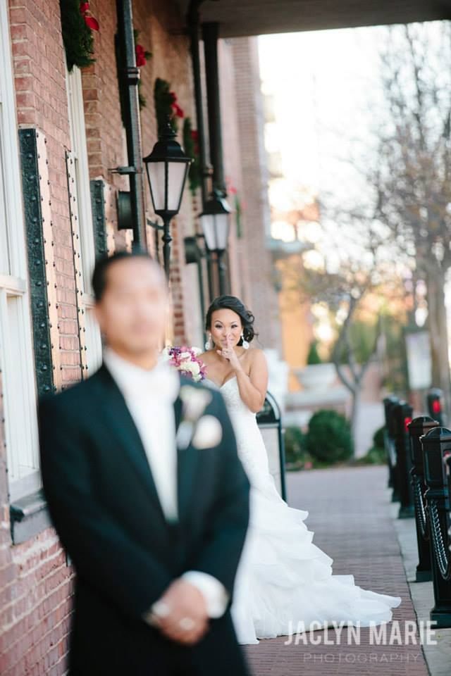 Close up of Bride and groom in Hotel at Old Town Wichita