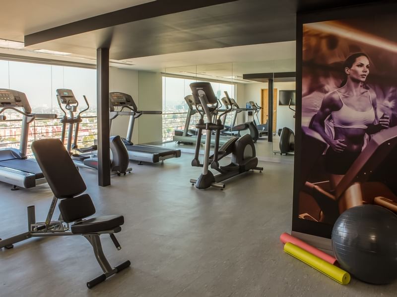 Interior of the Gym Wellness Center at Fiesta Inn Hotels