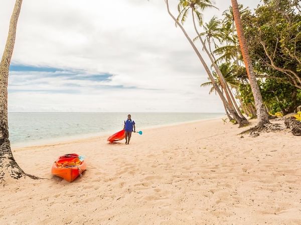 Landscape view of Fiji Kayaking at Tambua Sands Beach Resort