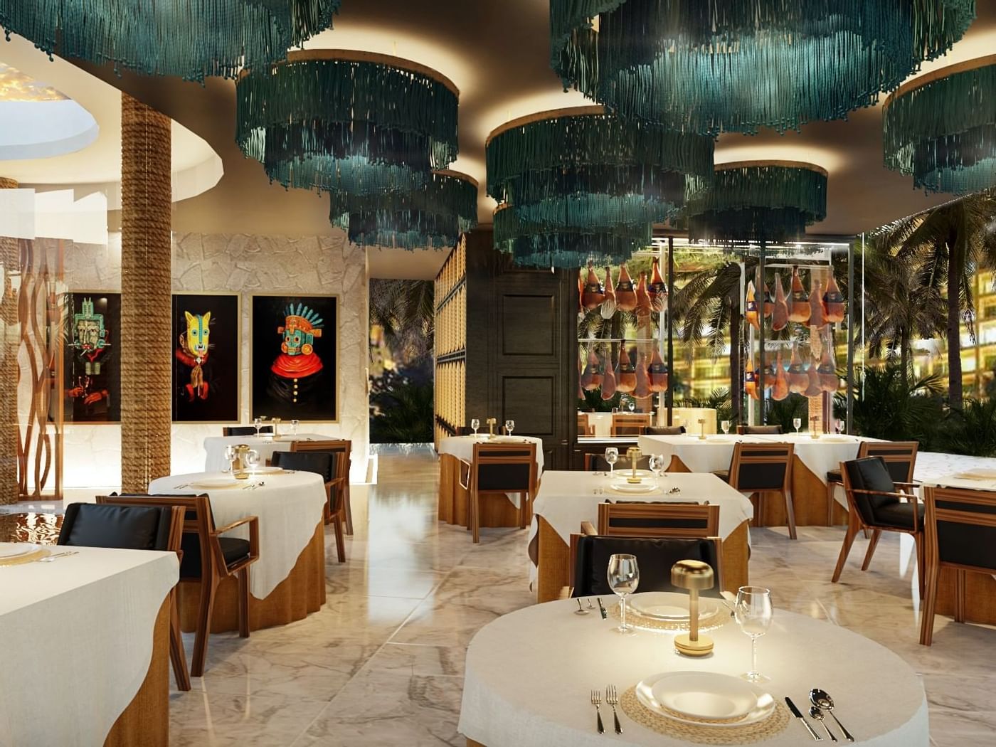 Dining table set-up in Carnivore at Live Aqua Resorts