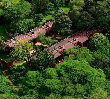 Aerial View of The hotel at Amboseli Serena Safari Lodge