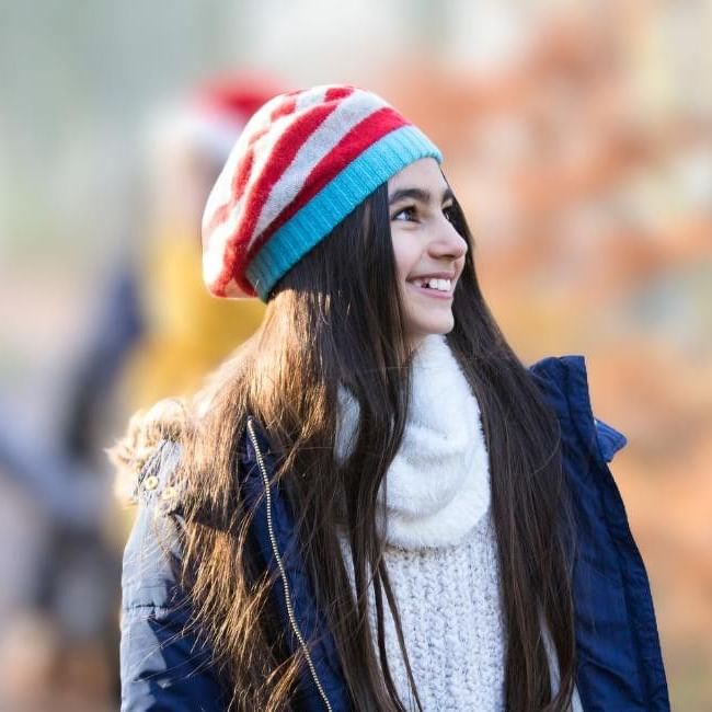 Girl enjoying the Buckingham Christmas Parade