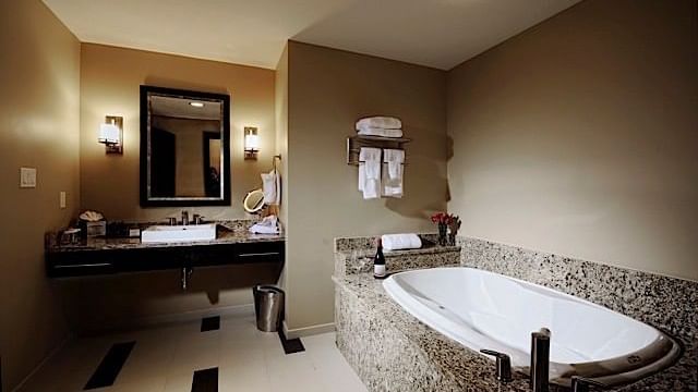 Bathtub in Signature Suite bathroom at The Mayo Hotel