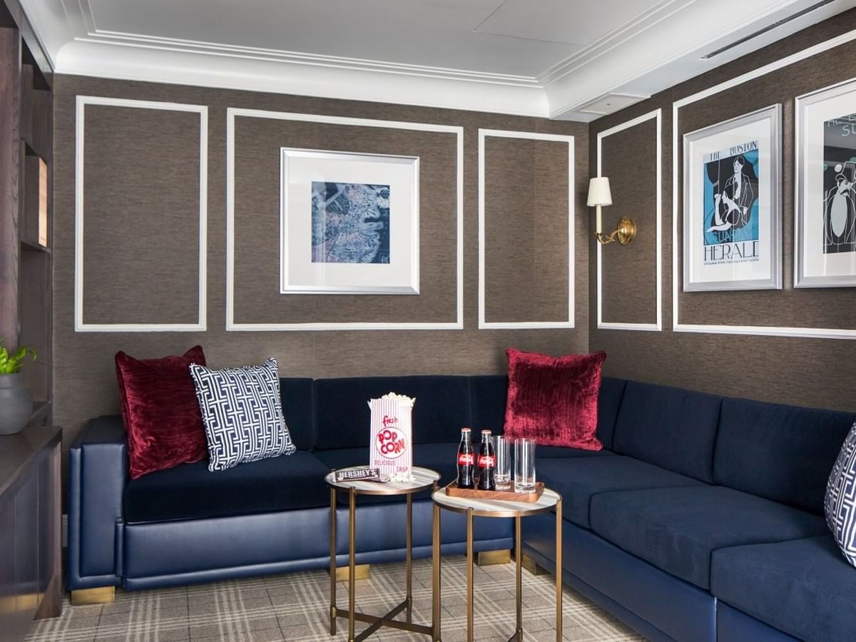 Super Bowl game watching facilities in Boston Harbor Hotel