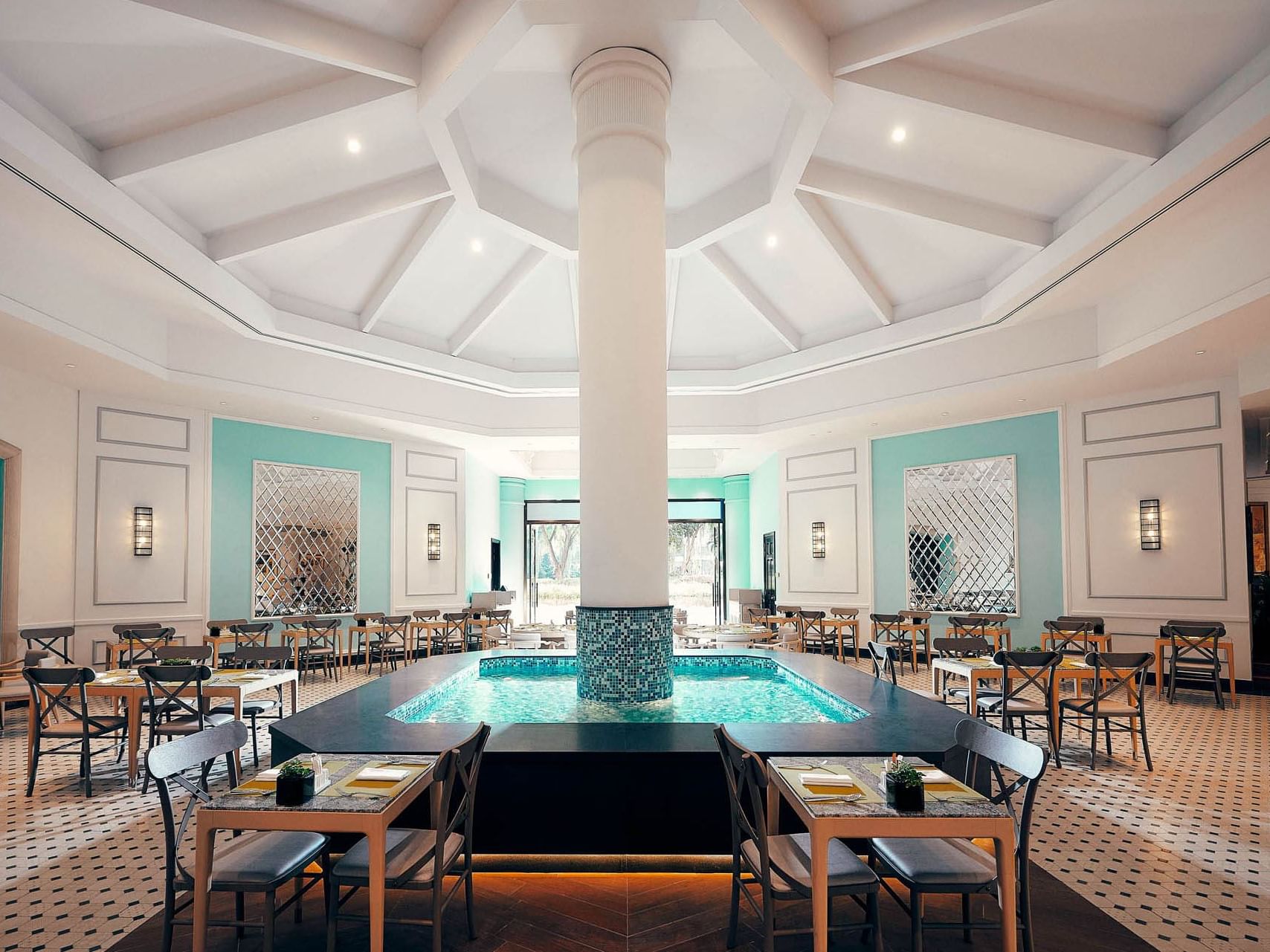Interior of the Ellenborough Market Café at Paradox Singapore