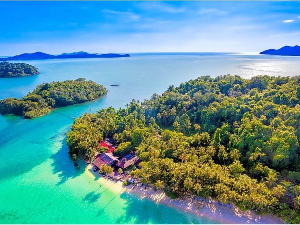 Aerial view of U Koh Chang islands at U Hotels & Resorts