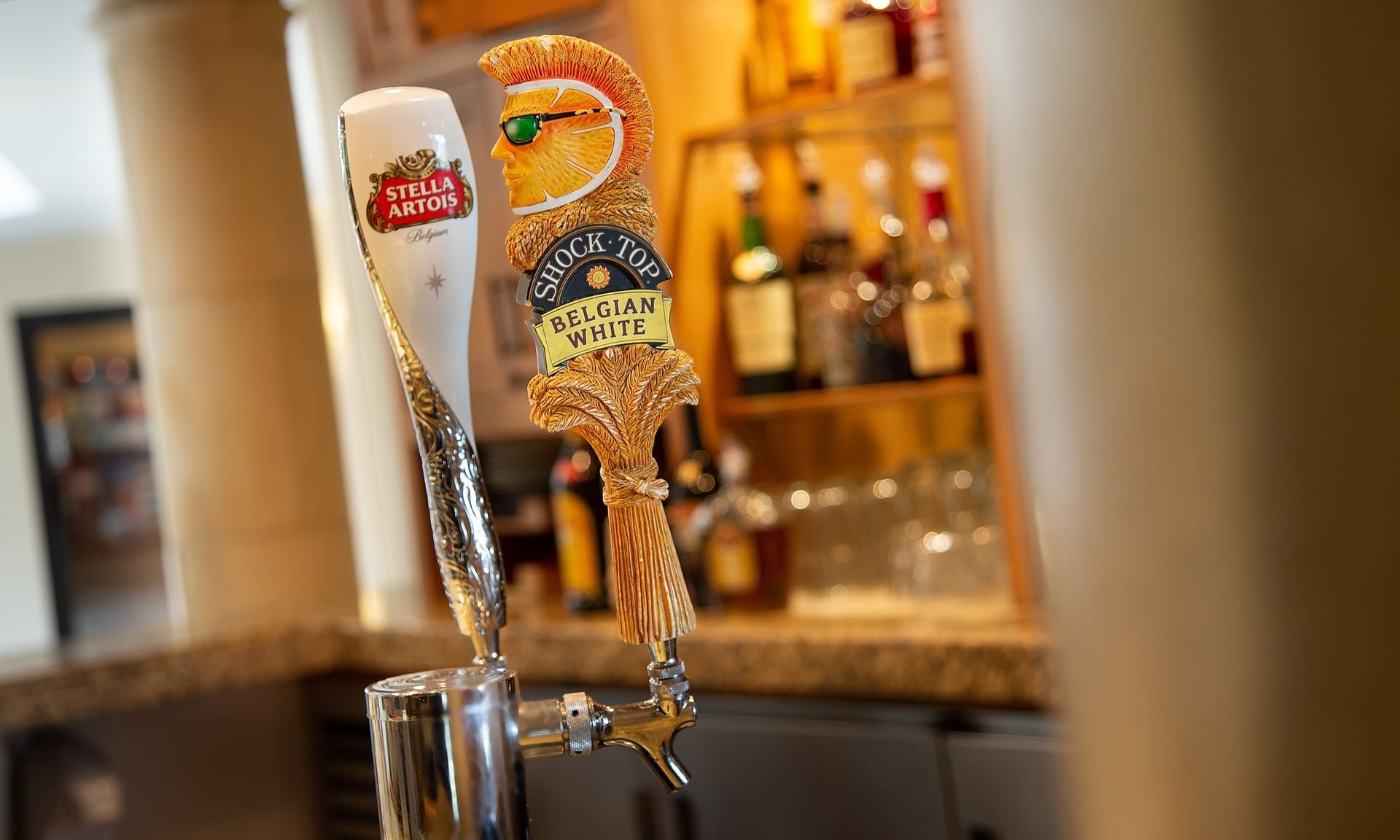 Taps for Stella Artois and Shock Top Belgian White