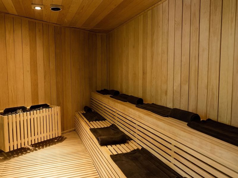 Enjoy our Sauna and vapor room at Ome Spa in The Reef Playacar