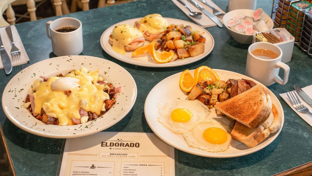 Table of breakfast food