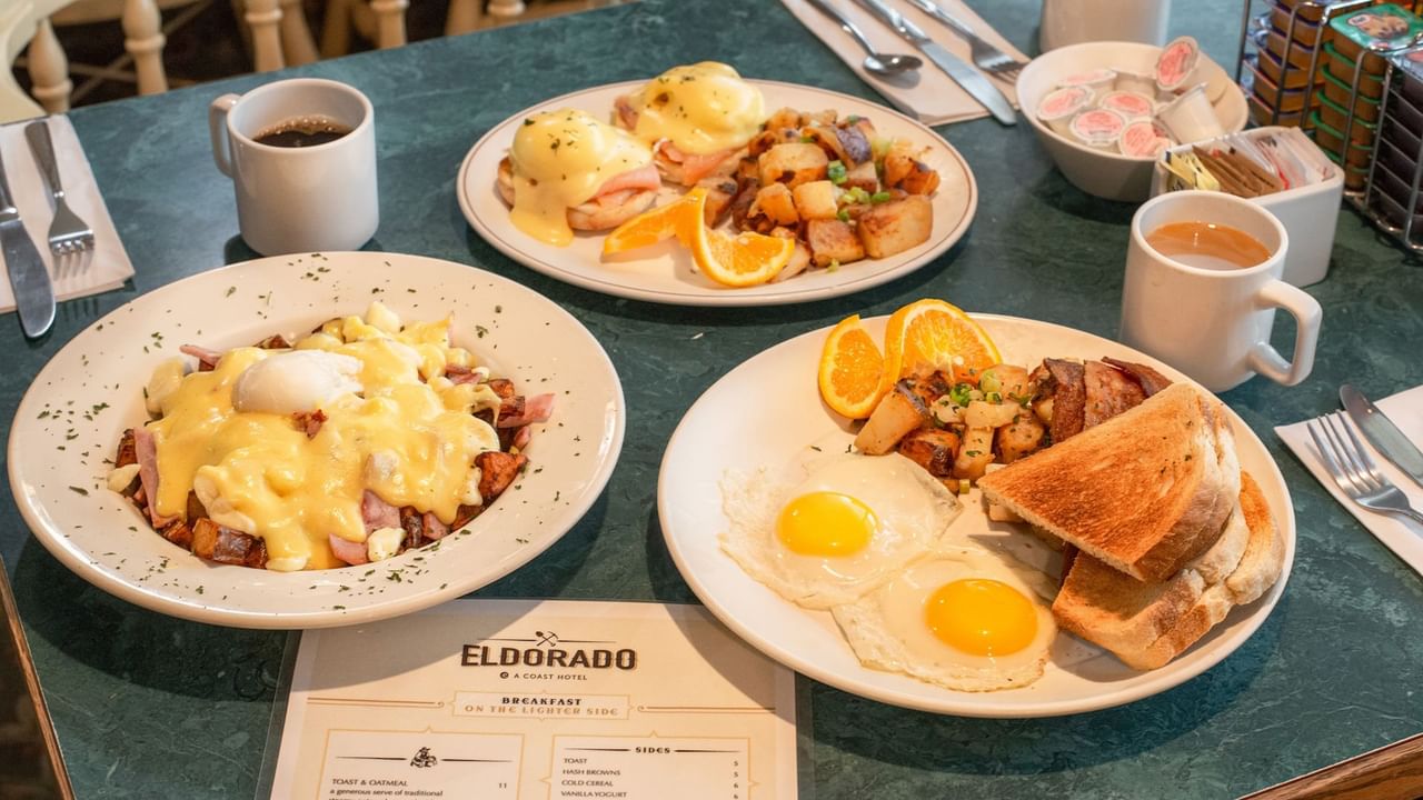 Plate of breakfast food