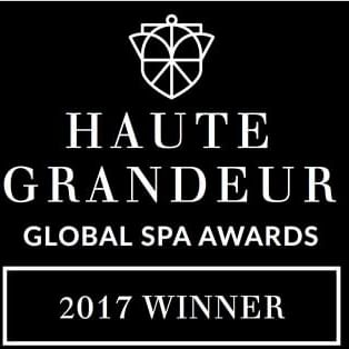 A poster of Haute Grandeur Global Hotel and Spa AwardsTM 2017 at The Saujana Hotel Kuala Lumpur