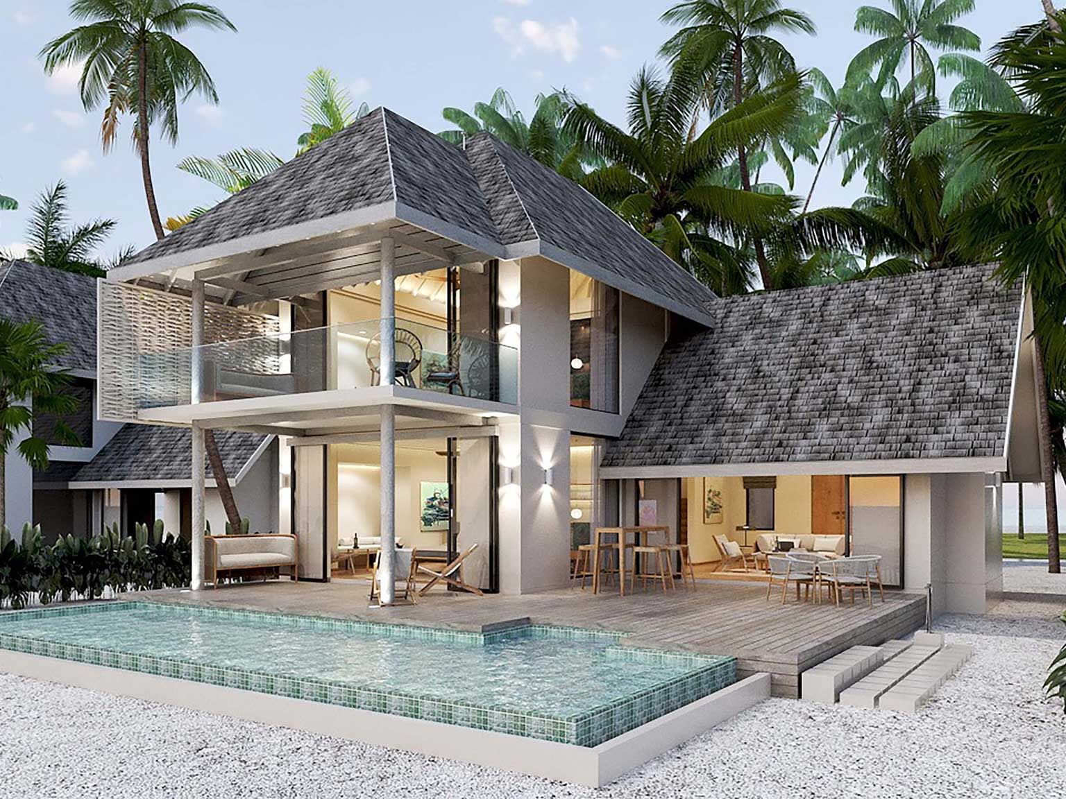 Exterior view of 2-Bedroom Beach Villas in Ananea Madivaru Maldives