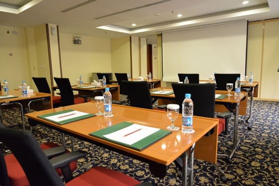 Seating arrangement in special meeting room at Mena Red Sea