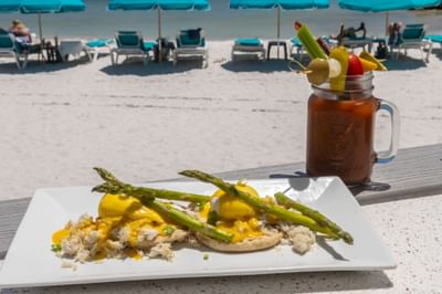 Muffin and Crab Benedict