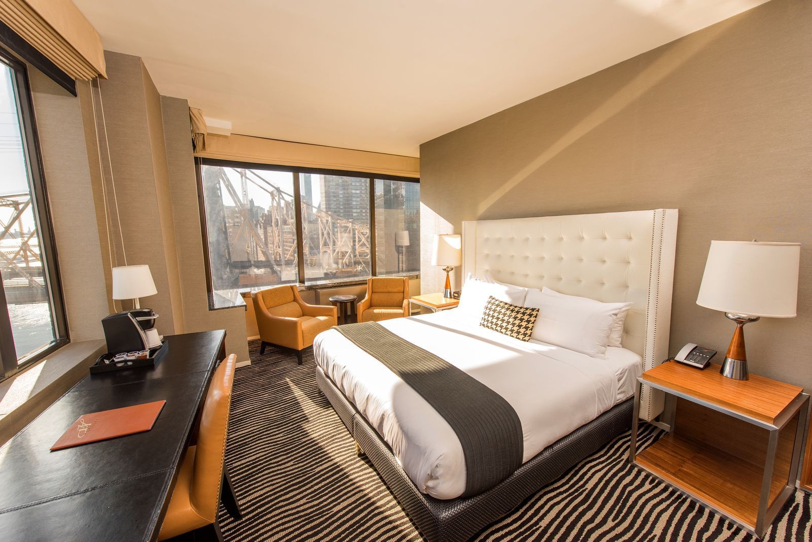 a large bed in a hotel room