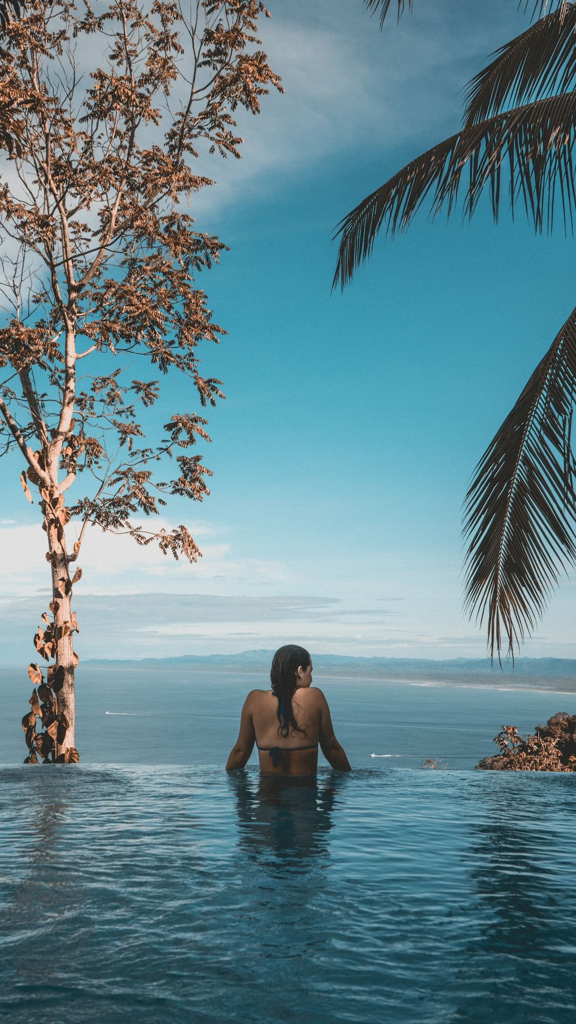 a girl in a pool