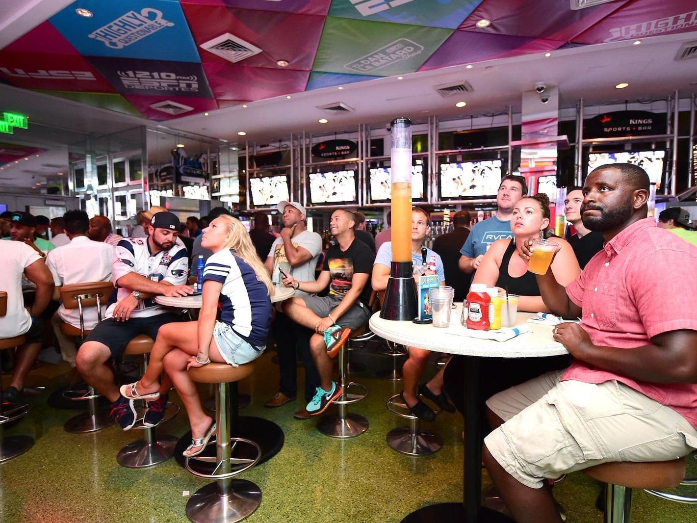 People in sports pub at Clevelander South Beach