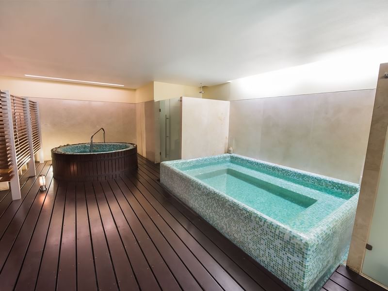 Luxury private jacuzzies at Grand Fiesta Americana