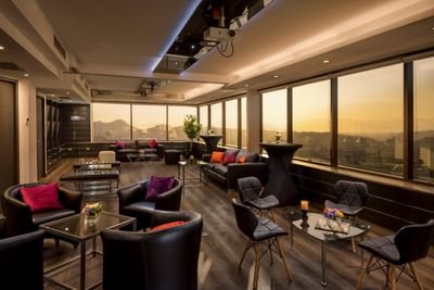 lounge area with stunning views